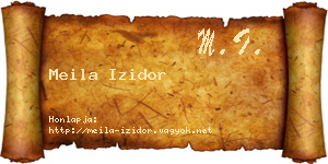 Meila Izidor névjegykártya